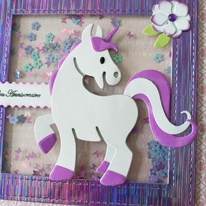Carte anniversaire licorne. Carte anniversaire petite fille. Carte fille. Licorne. image 4