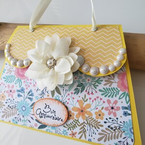 Carte sac à main. Carte anniversaire fille. Carte anniversaire femme. Carte anniversaire. image 8