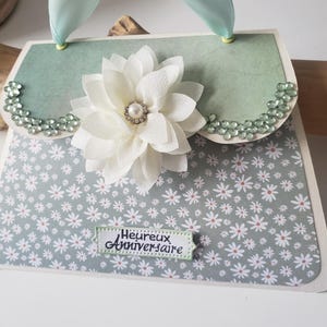 Carte anniversaire. Carte anniversaire femme. Carte sac à main. image 3