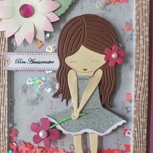 Carte anniversaire. Carte joyeux anniversaire. Carte cadeau. Carte fille. Carte anniversaire fille. image 3