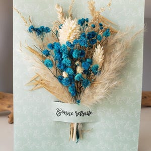 Happy retirement card. Retirement card. Retirement card. Dried flowers. Retirement/birthday/corporate gift cards image 1