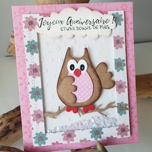 Birthday card for daughter. Birthday card. Owl card. Birthday card for little girl.
