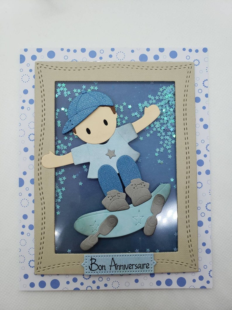 Handmade birthday card Little boy card Birthday card Card to shake. Boy birthday card