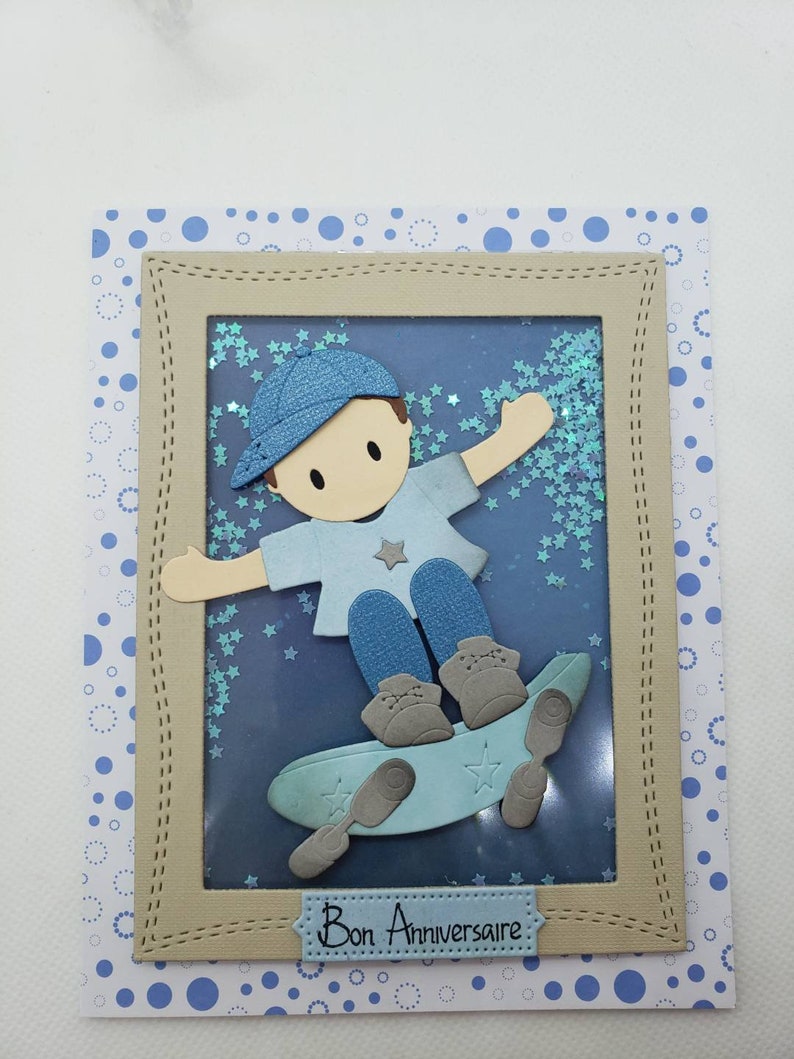 Handmade birthday card Little boy card Birthday card Card to shake. Boy birthday card