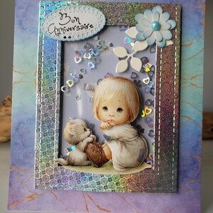 Carte anniversaire. Carte anniversaire petite fille. Carte anniversaire fille. image 3