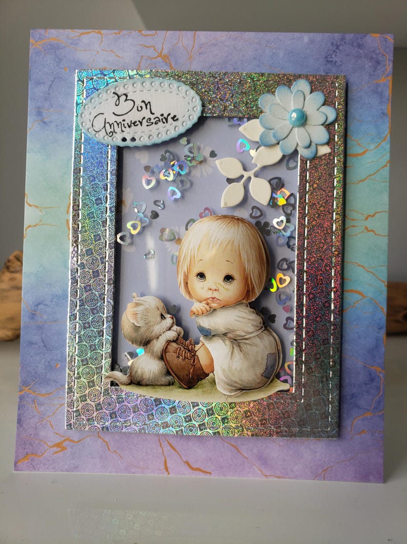 Carte anniversaire. Carte anniversaire petite fille. Carte anniversaire fille. image 3