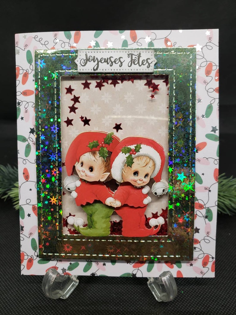 Christmas card. Boy Christmas card. Handmade Christmas card. Girl's Christmas card. image 3