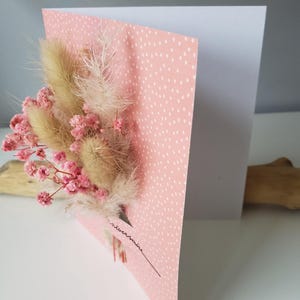 Carte anniversaire. Carte anniversaire fille. Carte fleurs séchées. Carte cadeau. Carte anniversaire mariage. image 7