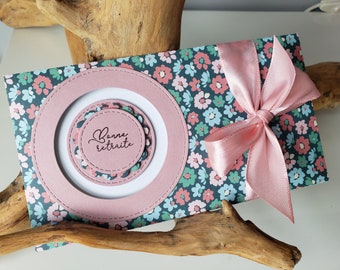 Carte bonne retraite. Carte cadeau. Carte pochette cadeau. Carte départ retraite.