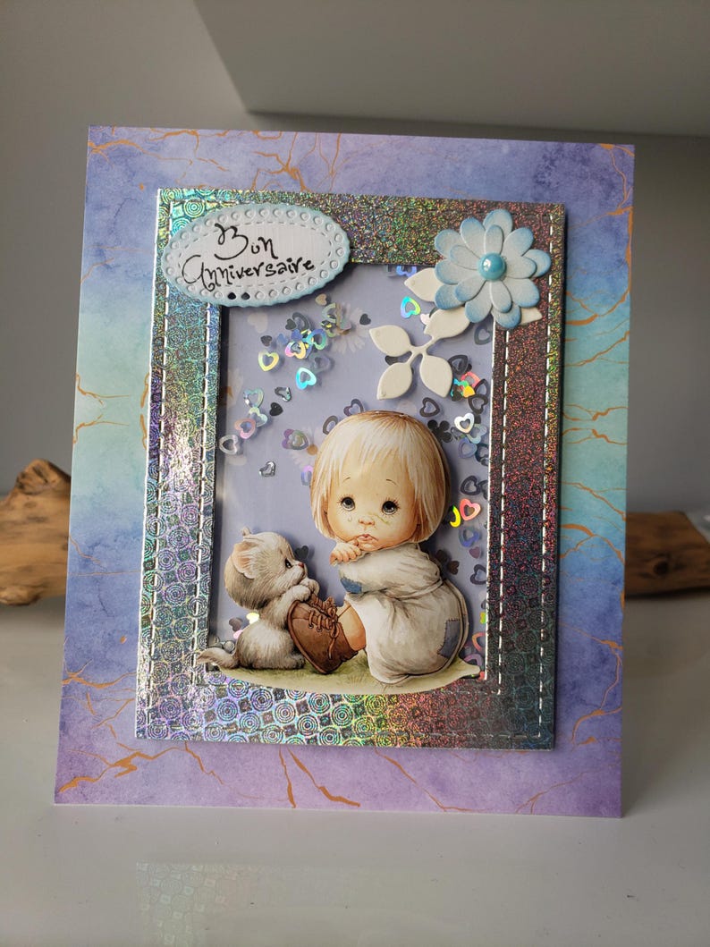 Carte anniversaire. Carte anniversaire petite fille. Carte anniversaire fille. image 2