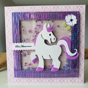 Carte anniversaire licorne. Carte anniversaire petite fille. Carte fille. Licorne. image 6