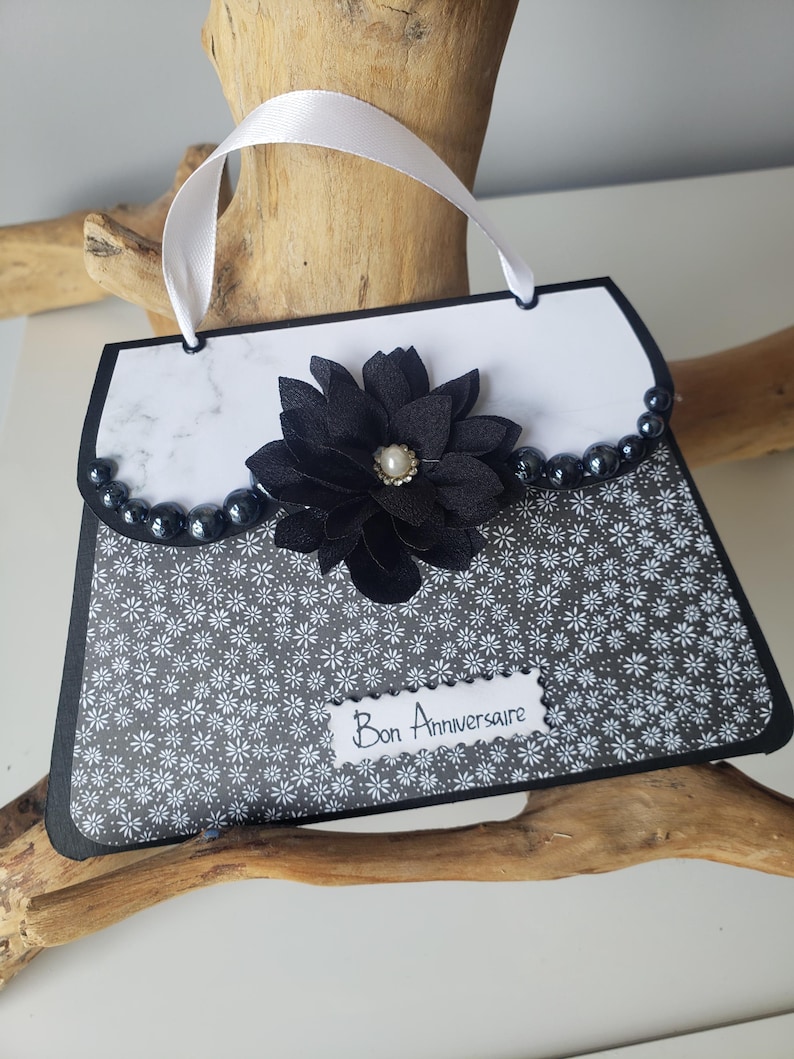 Carte sac à main. Carte anniversaire fille. Carte anniversaire. Carte femme. image 1