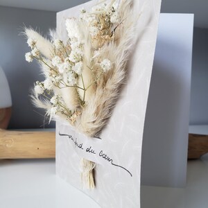 Carte condoléances. Carte deuil. Carte fleurs séchées. Condoléances. Carte sépulture. image 9