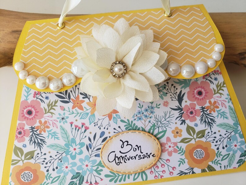 Carte sac à main. Carte anniversaire fille. Carte anniversaire femme. Carte anniversaire. image 2