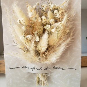 Carte condoléances. Carte deuil. Carte fleurs séchées. Condoléances. Carte sépulture. image 2