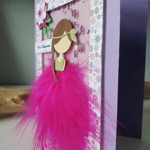Carte anniversaire fille. Carte princesse. Carte anniversaire petite fille. Carte anniversaire fait main. image 7