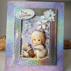 Birthday card. Little girl birthday card. Girl birthday card.