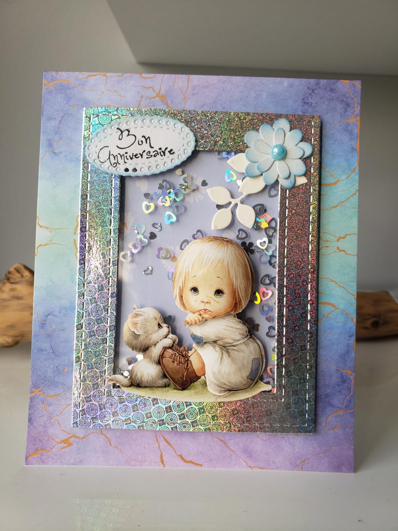 Carte anniversaire. Carte anniversaire petite fille. Carte anniversaire fille. image 1