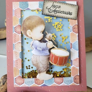 Boy's birthday card. Little boy's birthday card. Customizable card.