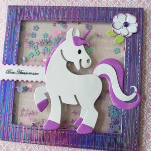 Carte anniversaire licorne. Carte anniversaire petite fille. Carte fille. Licorne. image 5