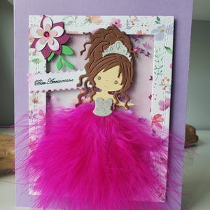 Birthday card for daughter. Birthday card for little girl. Birthday card.