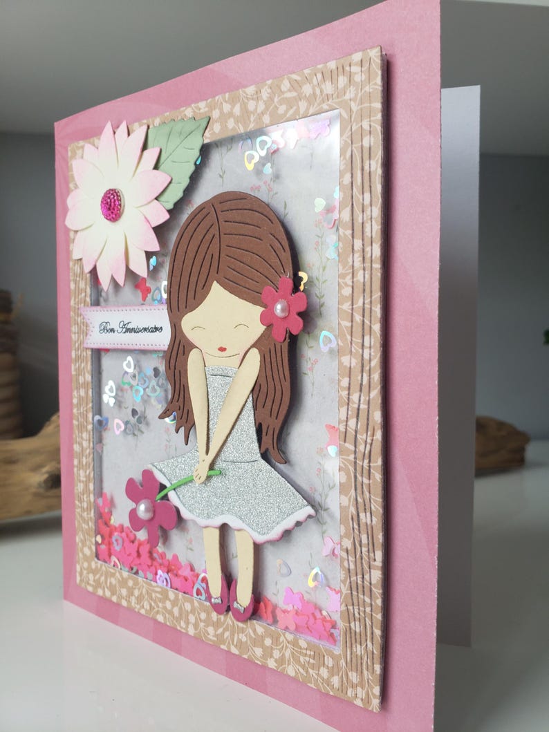 Carte anniversaire. Carte joyeux anniversaire. Carte cadeau. Carte fille. Carte anniversaire fille. image 4