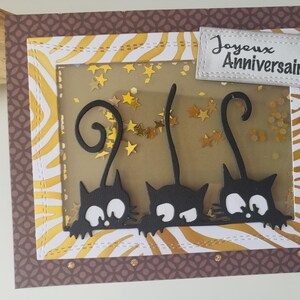 Carte chat. Carte anniversaire. Carte anniversaire homme. Carte anniversaire femme. image 6