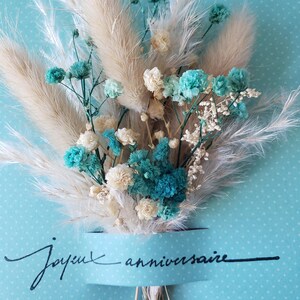 Carte anniversaire. Carte anniversaire mixte. Carte fleurs séchées. image 6
