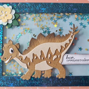 Carte anniversaire garçon. Carte anniversaire. Carte dinosaure. Dinosaure. image 6