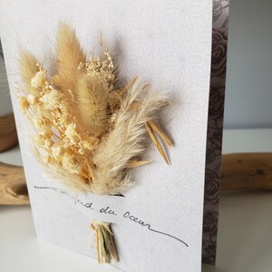 Carte condoléances. Carte deuil. Carte fleurs séchées. image 6
