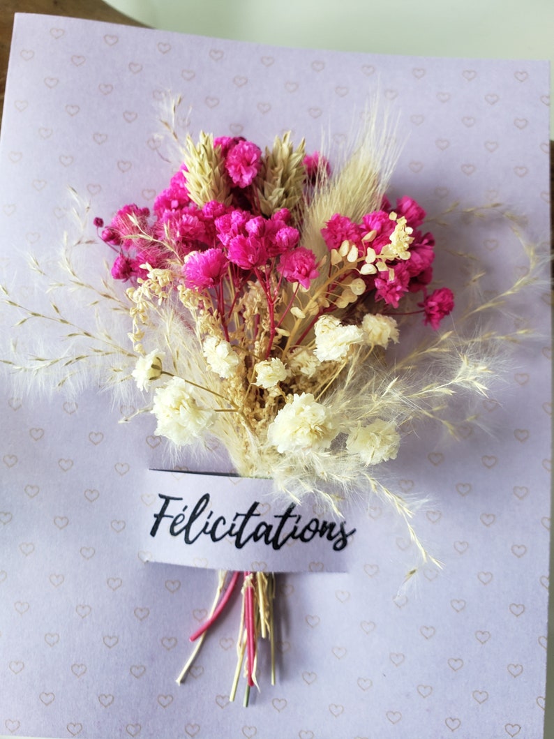 Congratulations card. Dried flower card. Retirement card. Wedding card. image 5