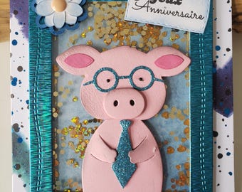 Carte anniversaire petit garçon. Carte personnalisable. Carte anniversaire.