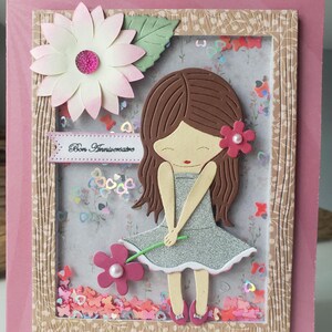 Carte anniversaire. Carte joyeux anniversaire. Carte cadeau. Carte fille. Carte anniversaire fille. image 2
