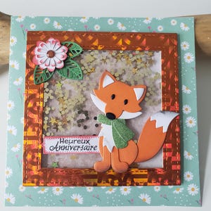 Birthday card boy. Boy card. Fox card. Fox.