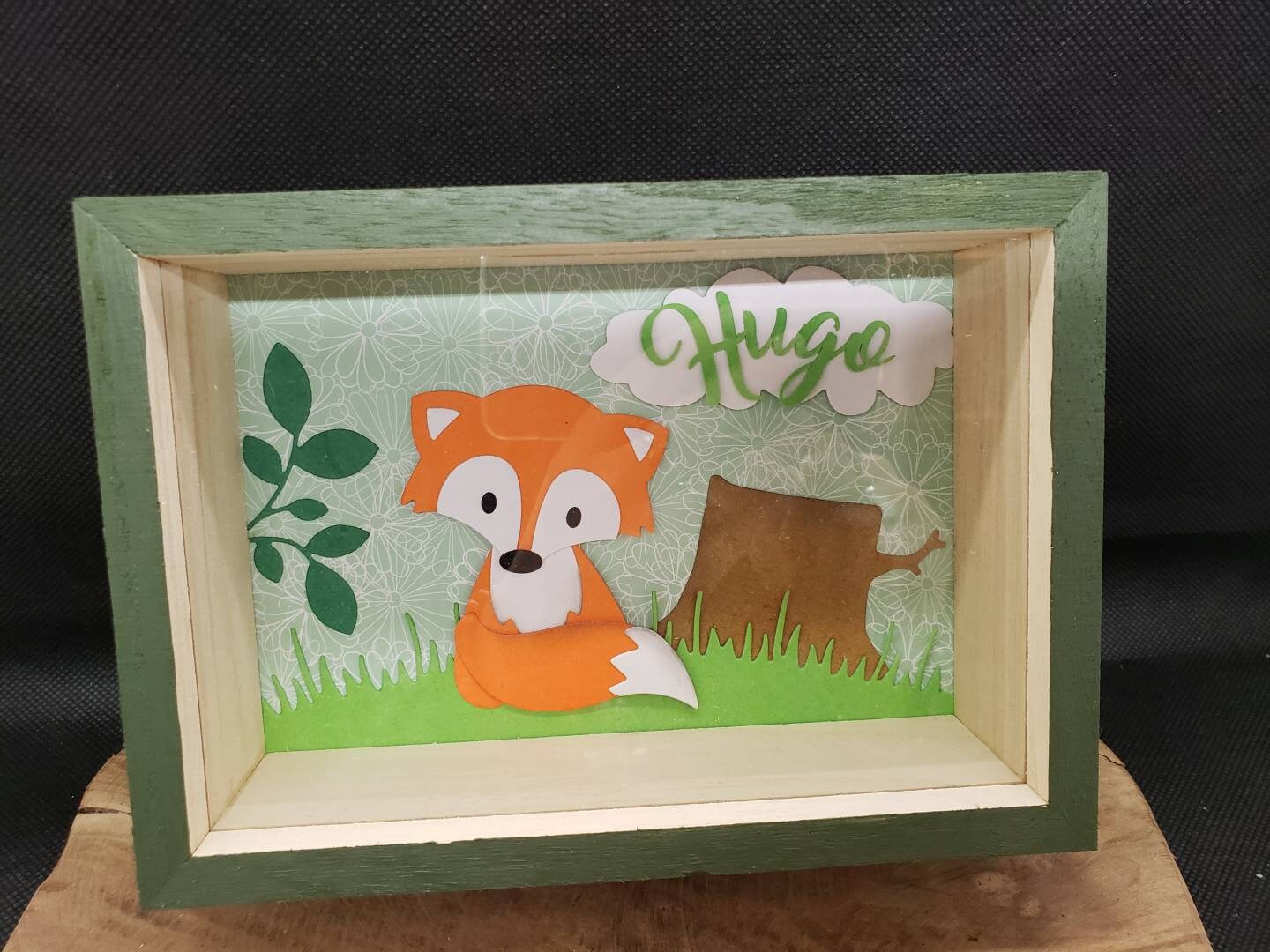 Tirelire en Bois. Tirelire Fait Main sur Le Thème Renard. Possibilité de Rajouter Un Prénom.