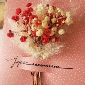 Carte anniversaire. Carte anniversaire fille. Feurs séchées. Carte cadeau. Carte anniversaire mariage. Carte anniversaire femme. image 3
