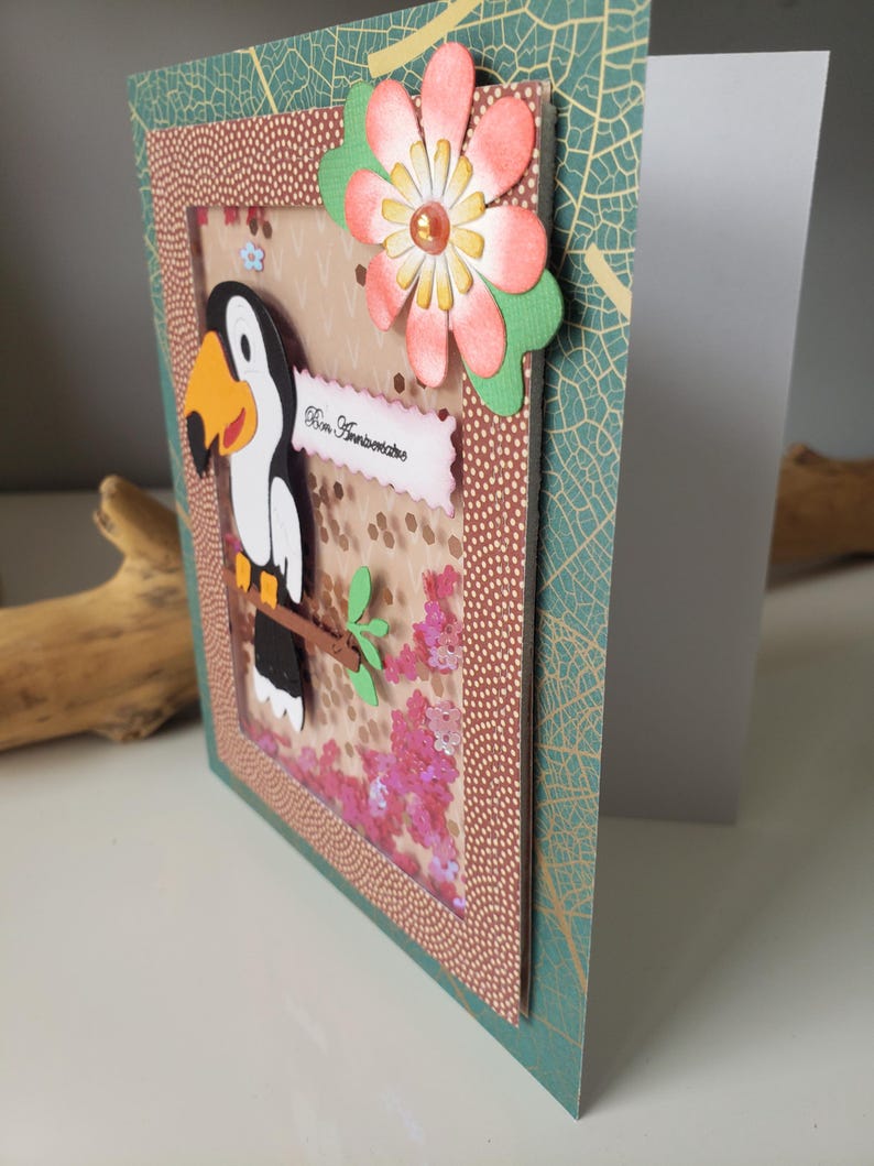 Carte oiseau. Carte original. Carte anniversaire fille. Carte anniversaire garçon. Carte toucan. image 6