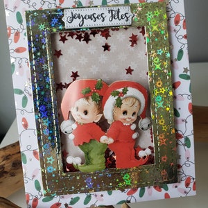 Christmas card. Boy Christmas card. Handmade Christmas card. Girl's Christmas card. image 4