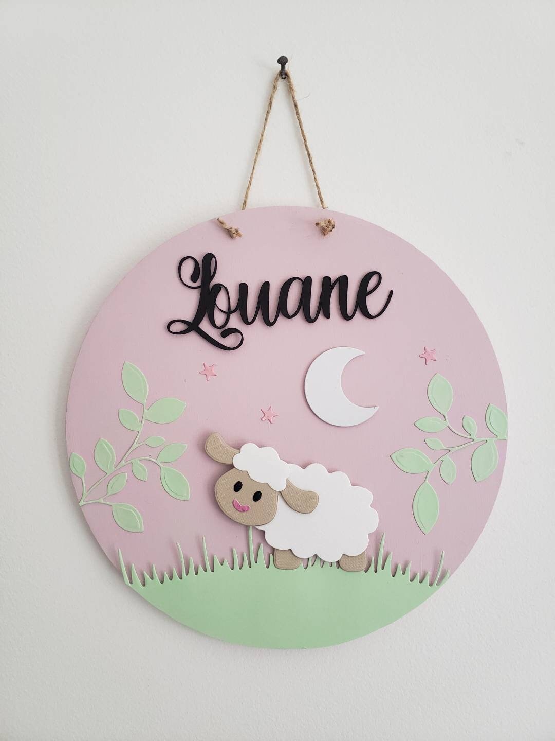 Porte Prénom en Bois. Cadeau Naissance.