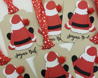 Lot of Christmas labels. Christmas gift tags. Christmas labels. Gift tag. Santa Claus labels.