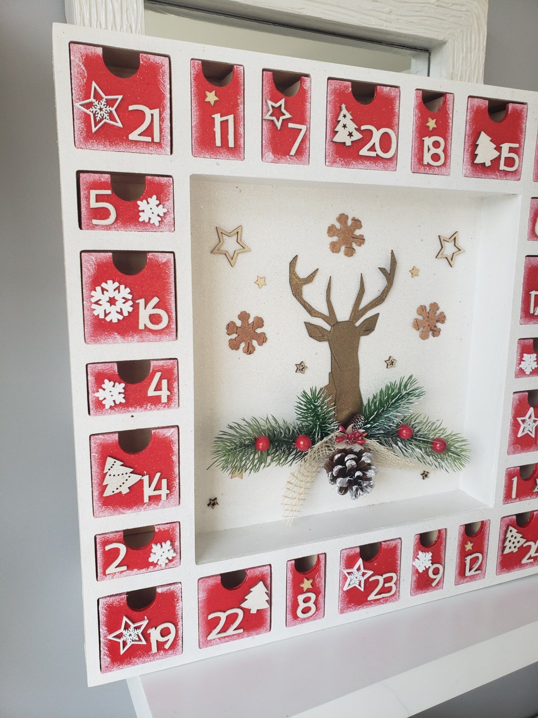 Wooden Advent Calendar. Handmade Advent Calendar. Etsy — free download