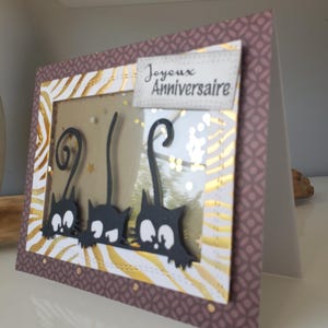 Carte chat. Carte anniversaire. Carte anniversaire homme. Carte anniversaire femme. image 7