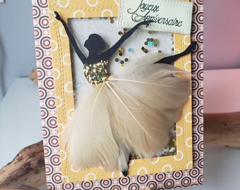 Birthday card. Dancer card. Congratulations card. Daughter birthday card.