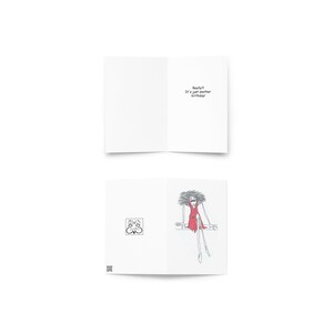 Mulher assustada, cartão de aniversário, cartão de felicitações exclusivo, cartões exclusivos, cartão engraçado, cartões engraçados para mulheres, cartão de aniversário, cartões de aniversário exclusivos