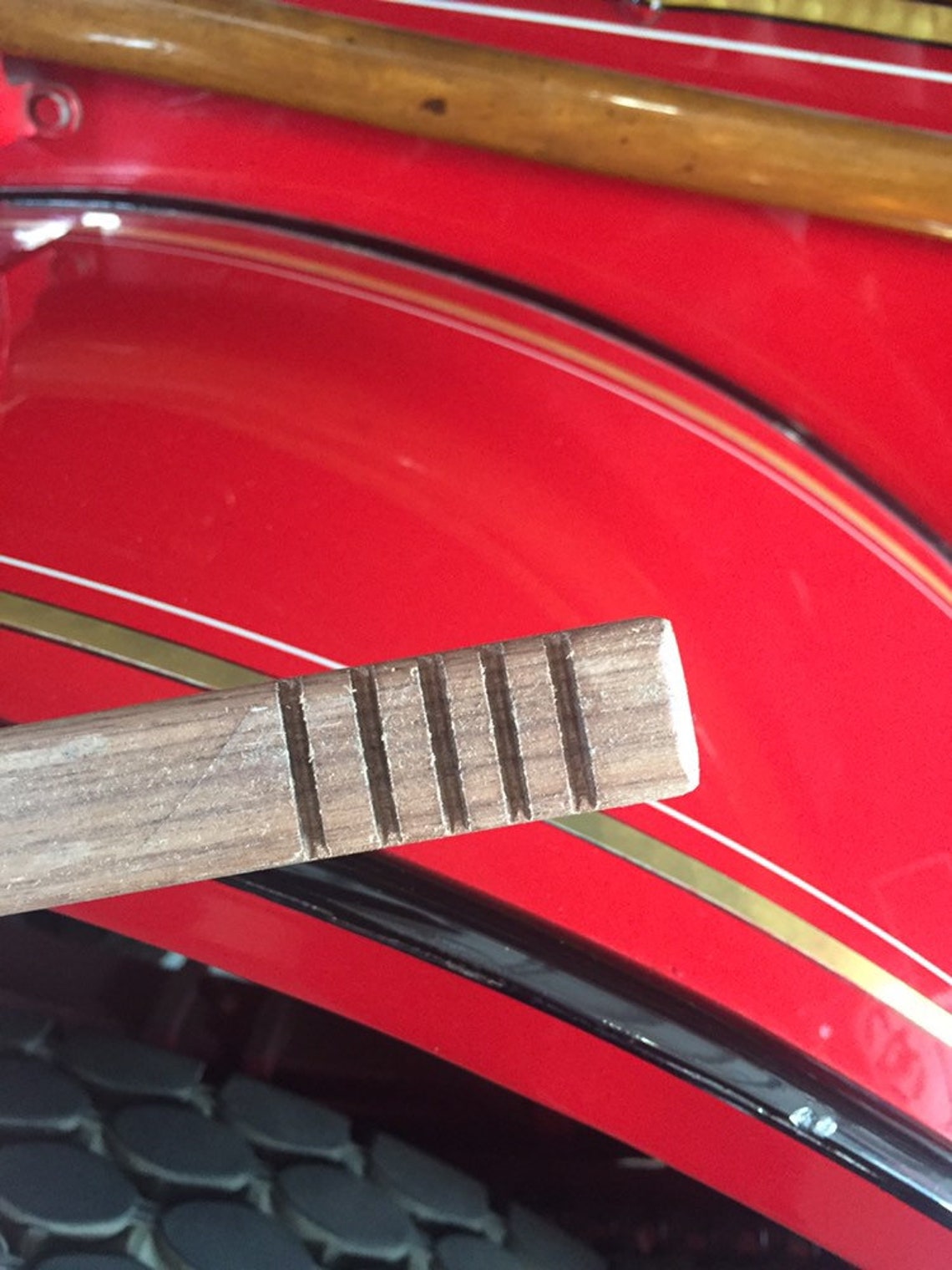 Firefighter walnut wood door wedge Etsy