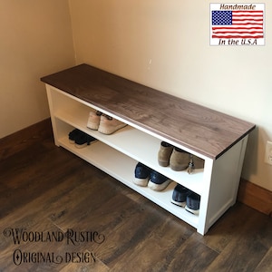 Farmhouse shoe bench sale