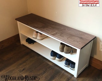 Farmhouse Shoe Bench