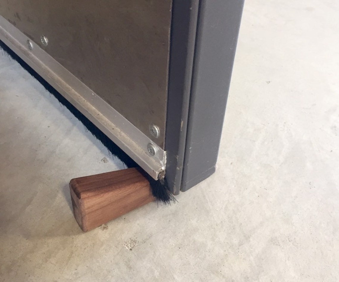 Firefighter walnut wood door wedge Etsy