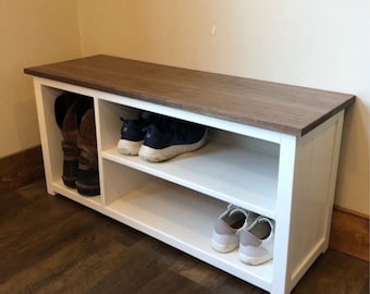 Banco para zapatos y botas de estilo rústico