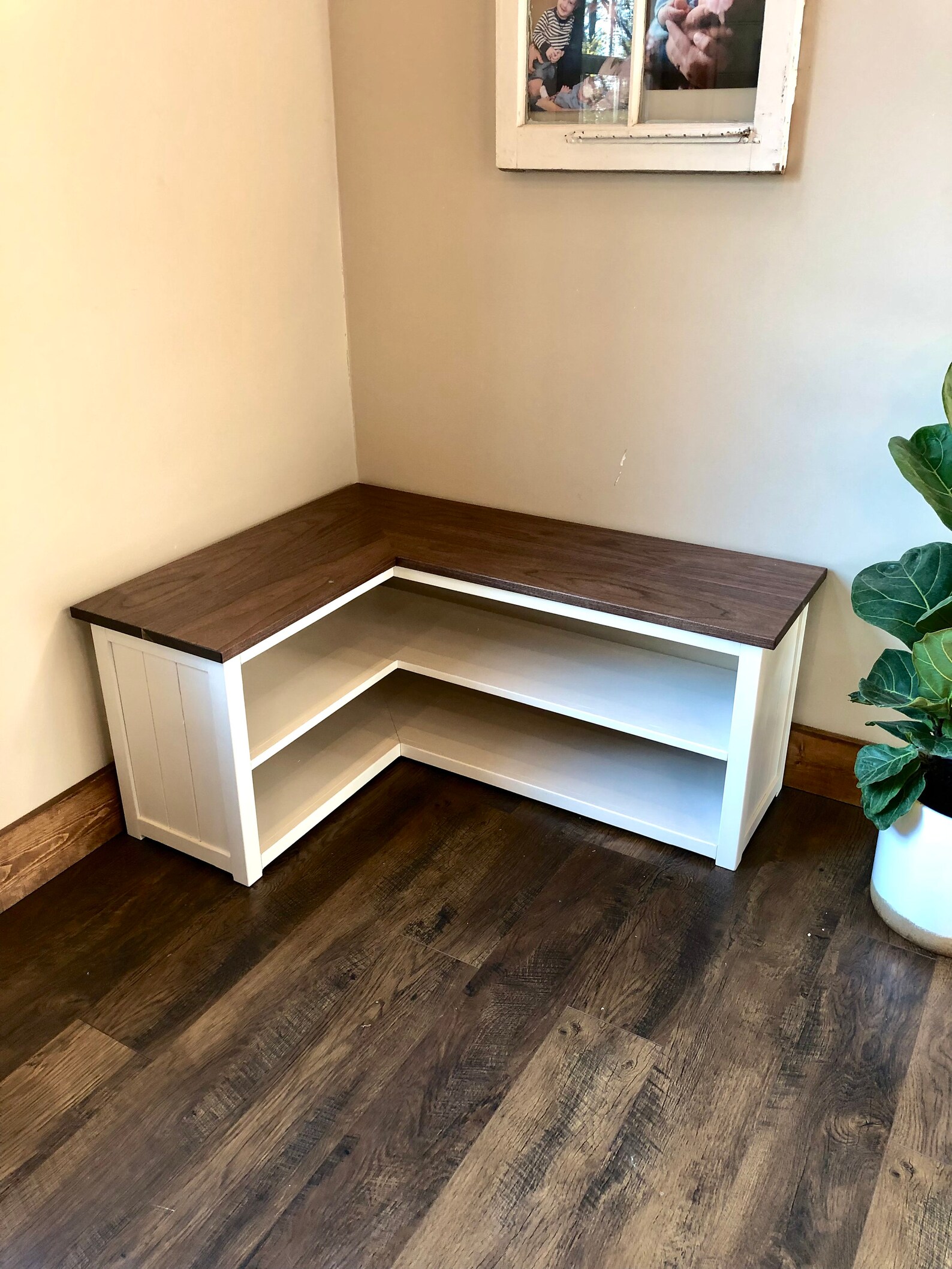 Farmhouse Corner Shoe/boot Bench Etsy